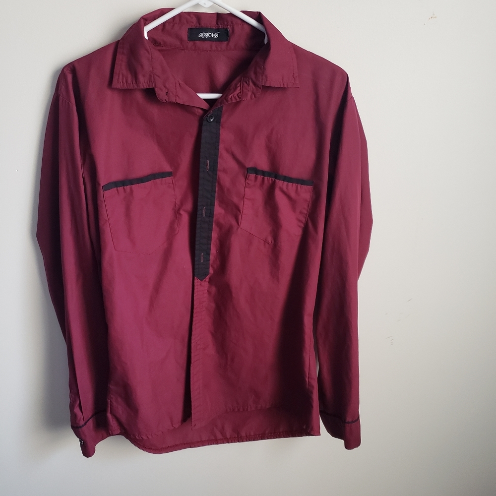 Maroon button down - Picture 3 of 5